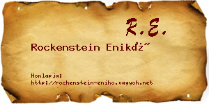 Rockenstein Enikő névjegykártya