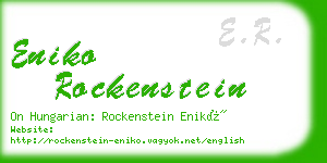 eniko rockenstein business card
